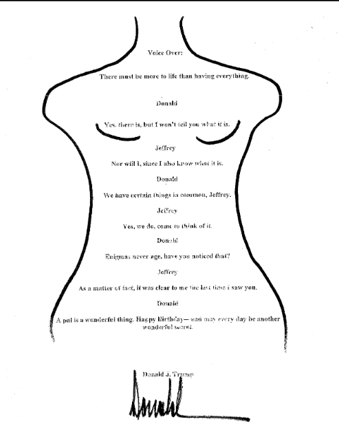 股策略 美国众议院民主党人公布据称是特朗普给爱泼斯坦的生日贺信